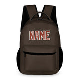 Custom Brown Coral Red Kids Backpack