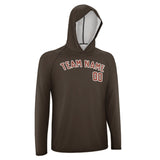Custom Brown Coral Red UV-Hoodie