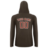 Custom Brown Coral Red UV-Hoodie