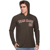 Custom Brown Coral Red UV-Hoodie