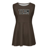 Custom Brown Black Cheerleader Dress