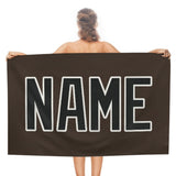 Custom Brown Black Beach Towel