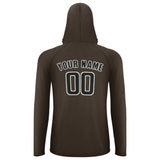 Custom Brown Black UV-Hoodie