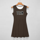 Custom Brown Black Cheerleader Dress