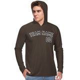 Custom Brown Black UV-Hoodie