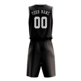 Custom Brown White Basketball Set