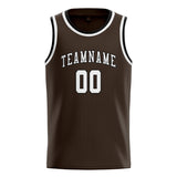 Custom Brown & White Colors Design Sports Basketball Jersey