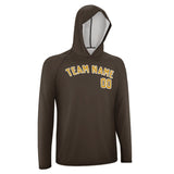 Custom Brown Yellow UV-Hoodie