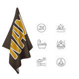 Custom Brown Yellow Beach Towel
