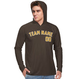 Custom Brown Yellow UV-Hoodie