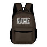 Custom Brown Dark Grey Kids Backpack