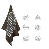 Custom Brown Dark Grey Beach Towel