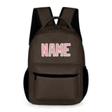 Custom Brown Light Pink Kids Backpack