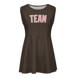 Custom Brown Light Pink Cheerleader Dress