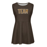 Custom Brown Khaki Cheerleader Dress
