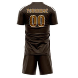 Custom Brown Khaki Soccer Jersey