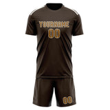 Custom Brown Khaki Soccer Jersey