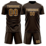 Custom Brown Khaki Soccer Jersey