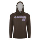 Custom Brown Light Purple UV-Hoodie