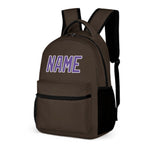 Custom Brown Light Purple Kids Backpack