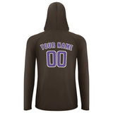 Custom Brown Light Purple UV-Hoodie