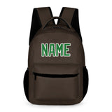 Custom Brown Emerald Green Kids Backpack