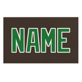 Custom Brown Emerald Green Beach Towel