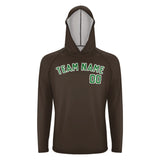 Custom Brown Emerald Green UV-Hoodie