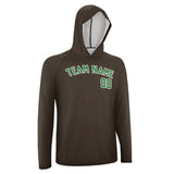 Custom Brown Emerald Green UV-Hoodie