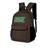 Custom Brown Emerald Green Kids Backpack