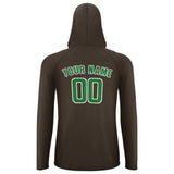 Custom Brown Emerald Green UV-Hoodie