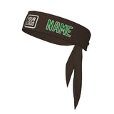 Custom Brown Emerald Green Headband