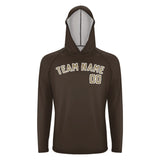 Custom Brown Light Khaki UV-Hoodie