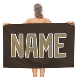 Custom Brown Light Khaki Beach Towel