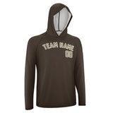 Custom Brown Light Khaki UV-Hoodie