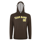 Custom Brown Light Yellow UV-Hoodie