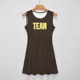Custom Brown Light Yellow Cheerleader Dress