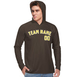 Custom Brown Light Yellow UV-Hoodie