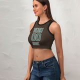 Custom Brown Blue Green Sleeveless Tank Top