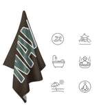 Custom Brown Blue Green Beach Towel
