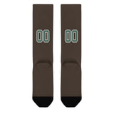 Custom Brown Blue Green Knee-High Sock