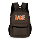 Custom Brown Orange Kids Backpack