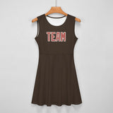Custom Brown Copper Rose Cheerleader Dress