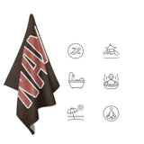 Custom Brown Copper Rose Beach Towel