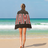 Custom Brown Copper Rose Beach Towel