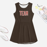 Custom Brown Copper Rose Cheerleader Dress