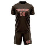 Custom Brown Copper Rose Soccer Jersey