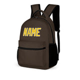 Custom Brown Gold Kids Backpack