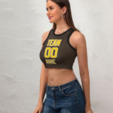 Custom Brown Gold Sleeveless Tank Top