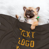 Custom Brown Yellow Pet Blanket